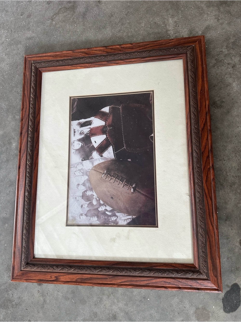 Framed Vintage Football “All Glory Days”